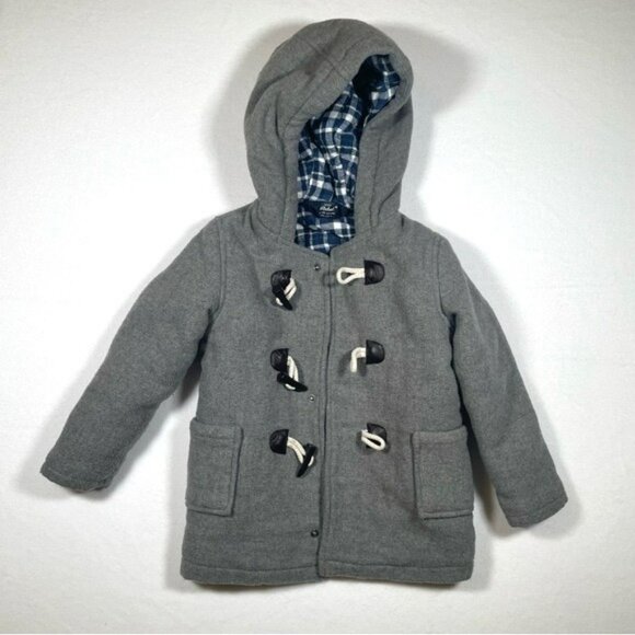 Mini Rebel Other - Mini Rebel Toddler Grey Hooded Wool Toggle Coat 24-36m Winter